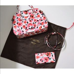 New Kate Spade New York Rose Bag W/Wallet $458